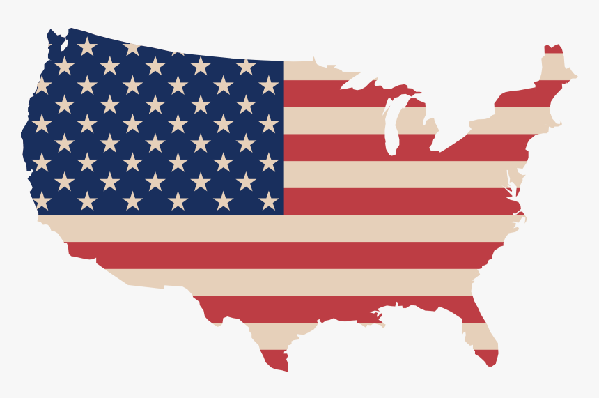 Map Of America Clipart, HD Png Download
