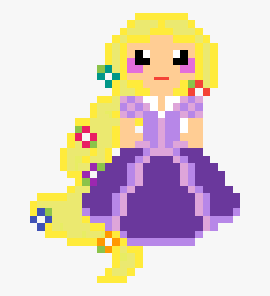 Transparent Rapunzel Png - Pixel Art Princesse Disney, Png Download