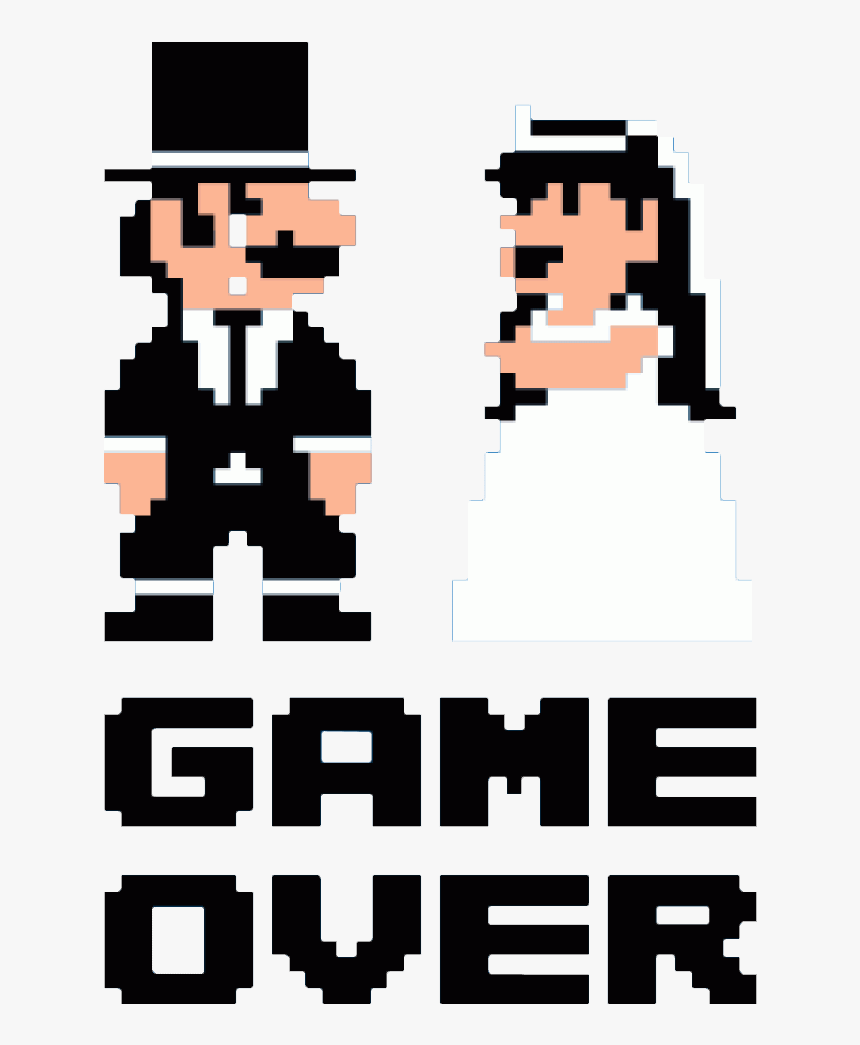 Clothing T-shirt Failed Game Hoodie Wedding Marie Clipart - Wedding Game Over Png, Transparent Png