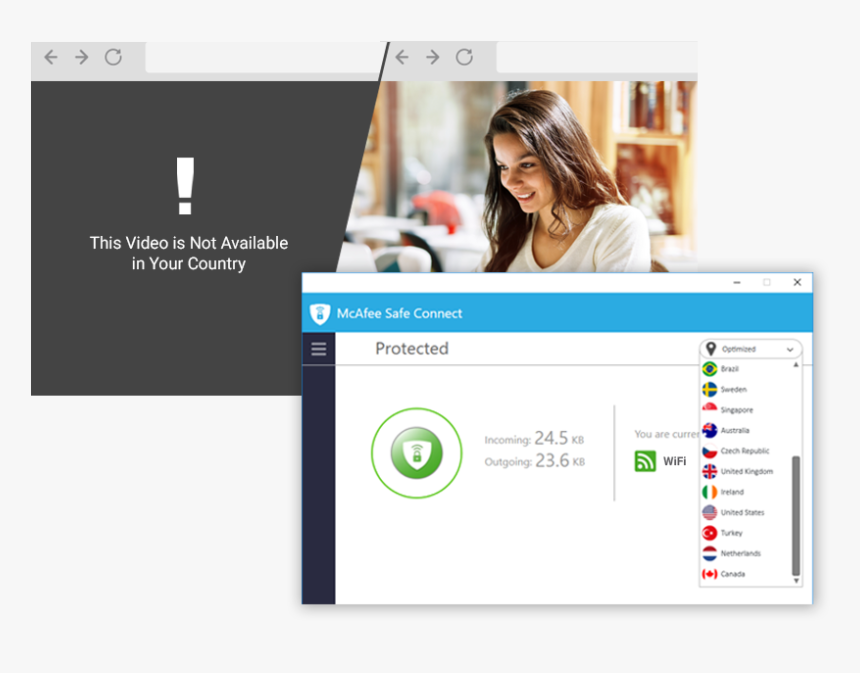 Vpn Mcafee, HD Png Download