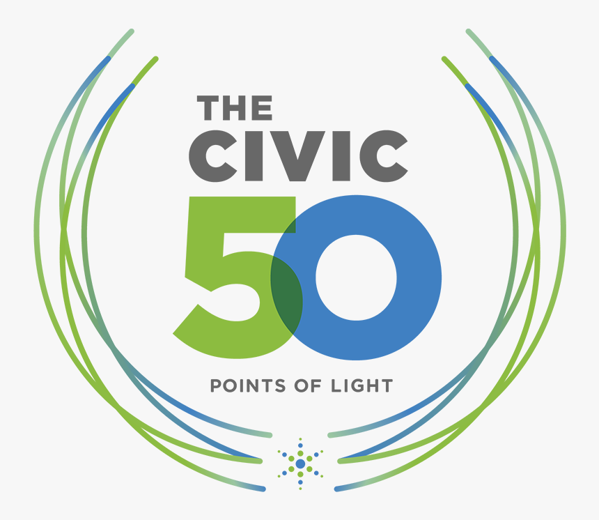 The Civic 50 Logo - Civic 50 Points Of Light, HD Png Download