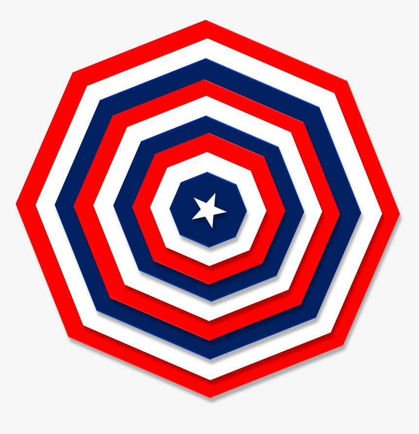 Merah, Putih, Biru, Patriotik, 3d, Desain, Enam, Sisi - Quilt, HD Png Download