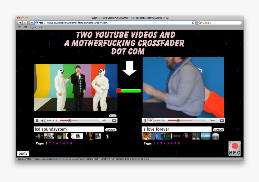 Two Youtube Videos And A Motherfucking Crossfader Dot - Multimedia Software, HD Png Download