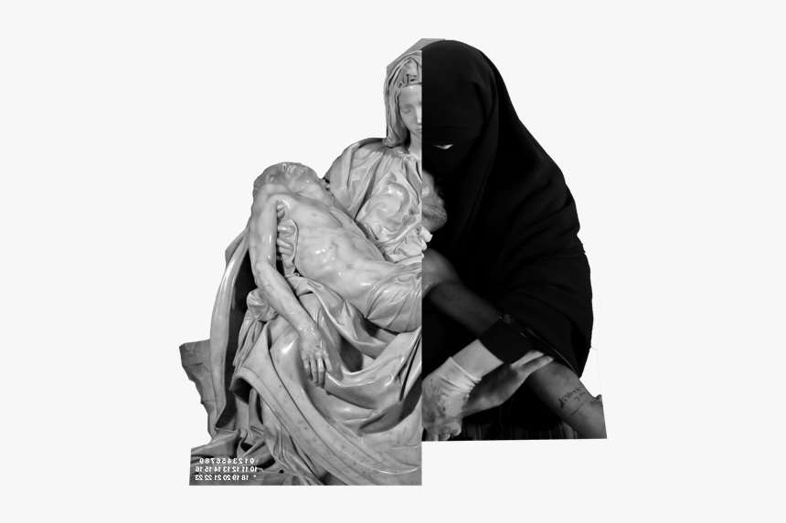 Art Black And White Sad Indie B&w Grunge Dark Band - Saint Peter's Basilica, Pietà, HD Png Download