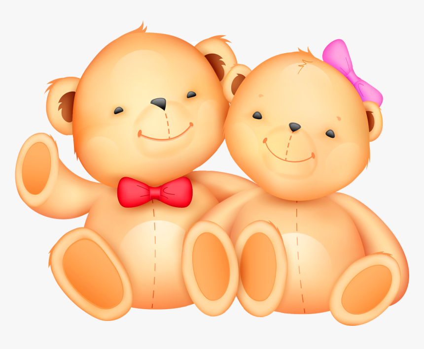 Teddy Bear Couple Drawing, HD Png Download