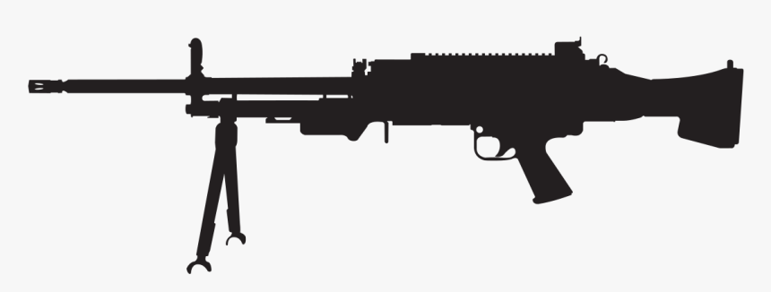 Machine Gun Silhouette Free, HD Png Download , Transparent Png Image ...