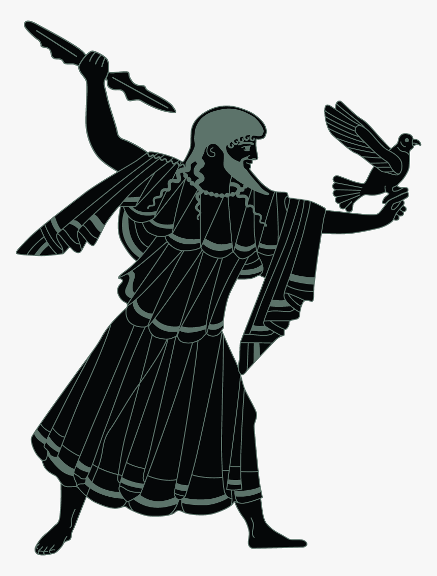 Transparent Zeus Png - Greek God Mythology Silhouette, Png Download