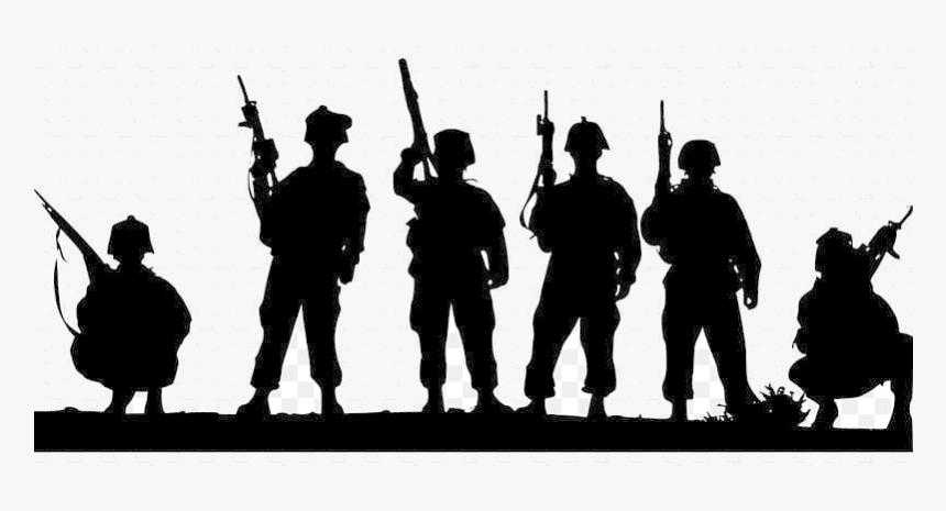 Soldier Silhouette Military Soldiers Transparent Png - Soldier Silhouette Png, Png Download