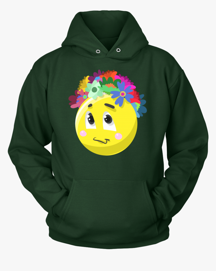 Emoji Flower Cute Face Emojis Flowery Crown Hoodie - Boat Rentals T Shirt, HD Png Download