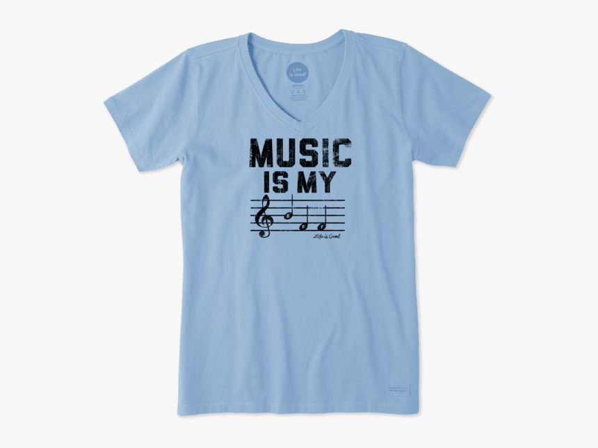 Women S Music Is My Bff Crusher Vee - Active Shirt, HD Png Download