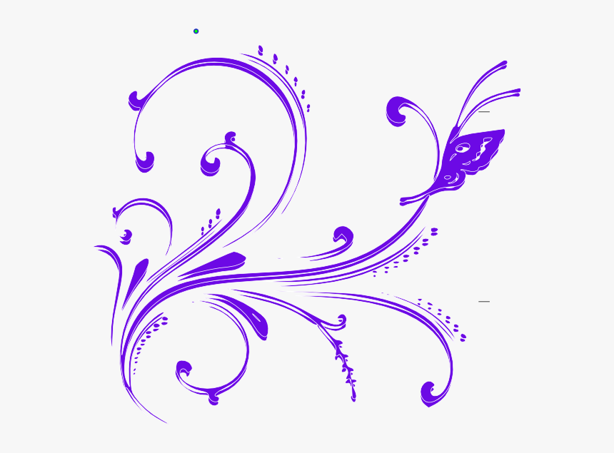 Florish Purple - White Floral Designs Png, Transparent Png