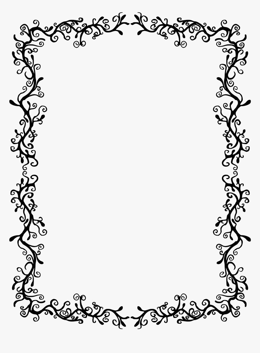 Clip Art Big Image Png - Black And White Snowflake Border, Transparent Png