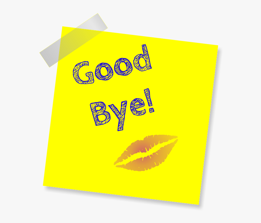 Kiss, Lips, Good Bye, Yellow, Note, Sign, Sticker, - Happy Father's Day Jokes, HD Png Download