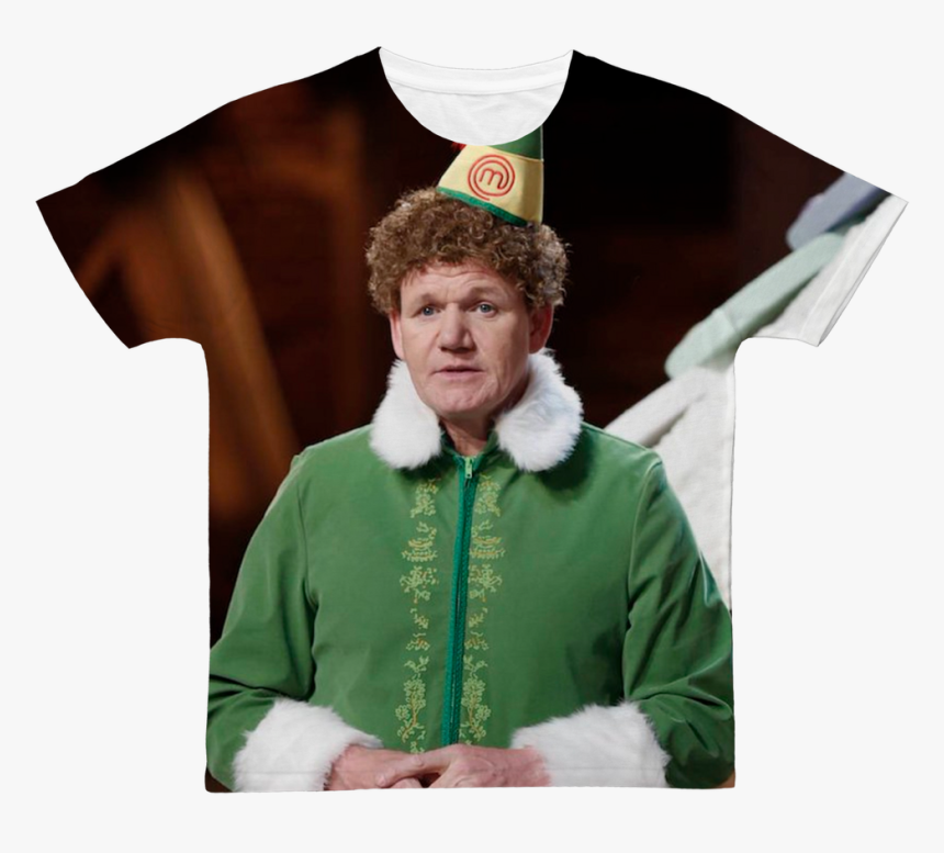 Gordon Ramsay Dressed As Buddy The Elf ﻿classic Sublimation - Gordon Ramsay Merry Christmas, HD Png Download