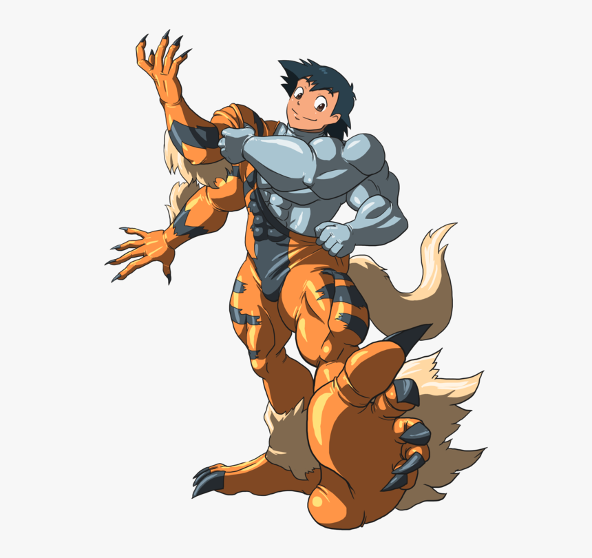 Machamp And Arcanine Suit 02 By Midorimushig-dab2vwn - Ash Machamp Suit, HD Png Download