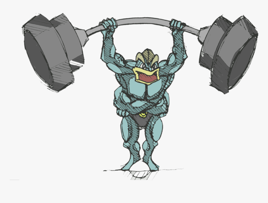 Sexy Machamp , - Machamp Lifting Weights, HD Png Download