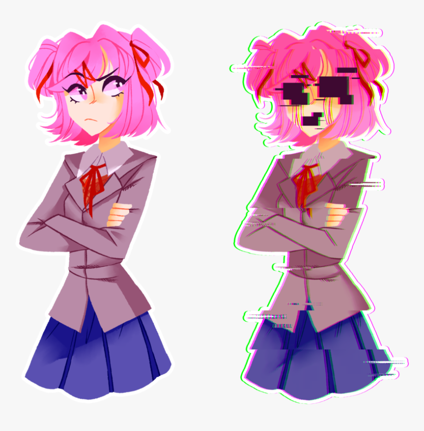 Natsuki By Linmie - Line Art Doki Doki Literature Club, HD Png Download