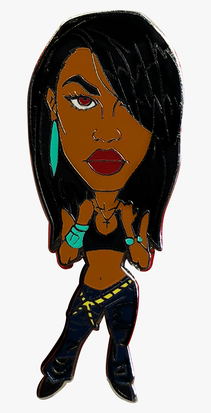 Lvrsandmnstrs Aaliyah Pin - Aaliyah Enamel Pin, HD Png Download