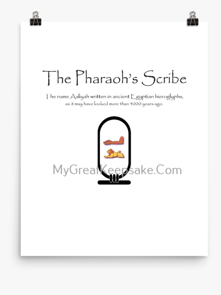 Aaliyah Pharaoh S Scribe - Ancient Egyptian Hieroglyphics, HD Png Download