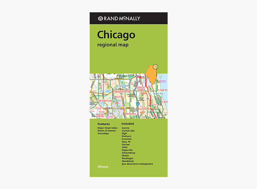 Rand Mcnally Chicago & Vicinity Street Map - Puget Sound On Map, HD Png Download