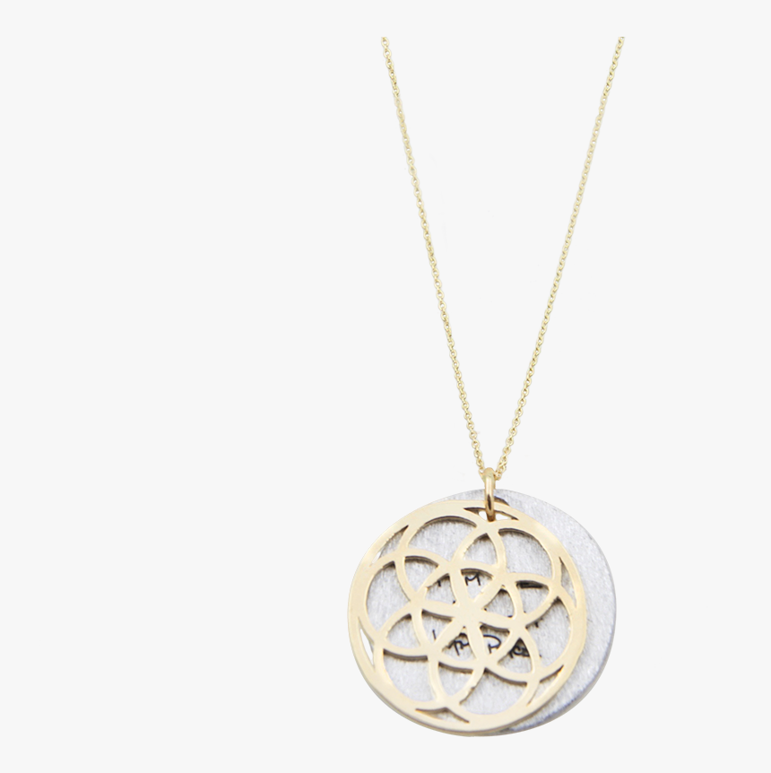 Seed Of Life Necklace 14k Gold - Locket, HD Png Download