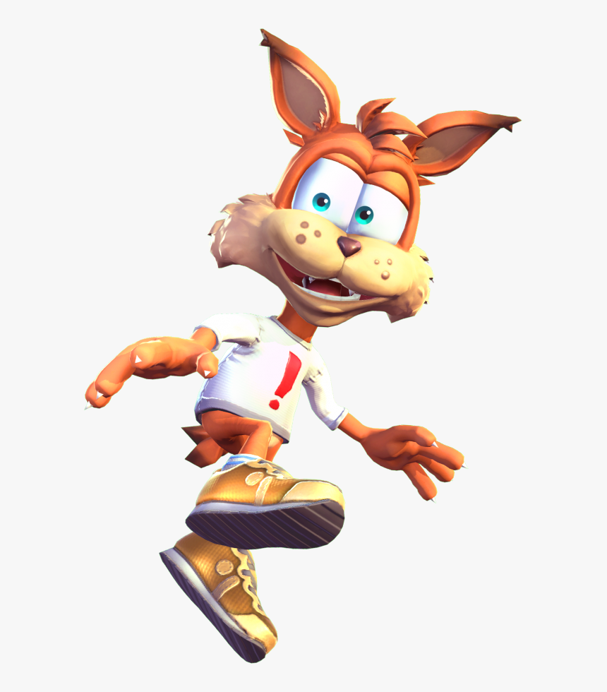Bubsy Paws On Fire Model, HD Png Download