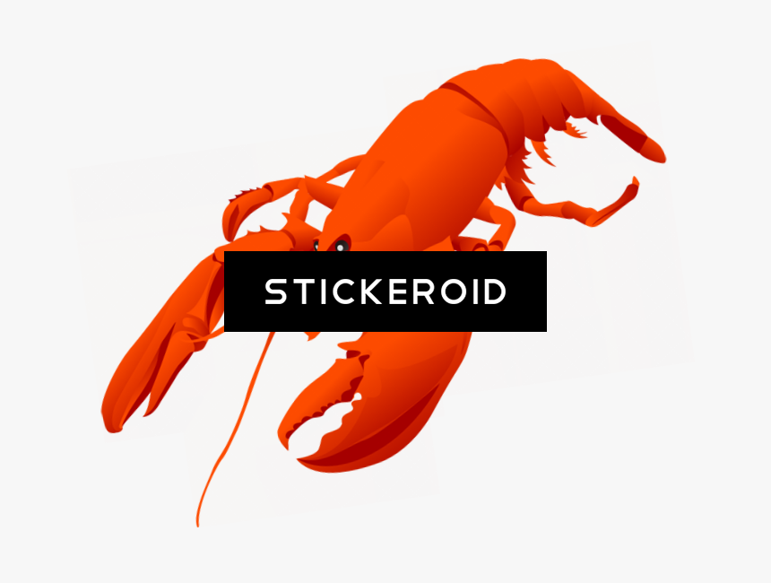 Lobster Vector , Png Download - Cartoon Transparent Background Lobster, Png Download