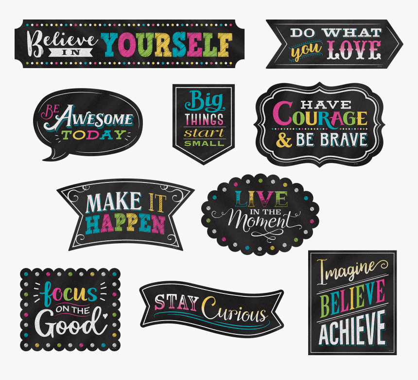 Teacher Created Resources Chalkboard Brights Clingy, HD Png Download