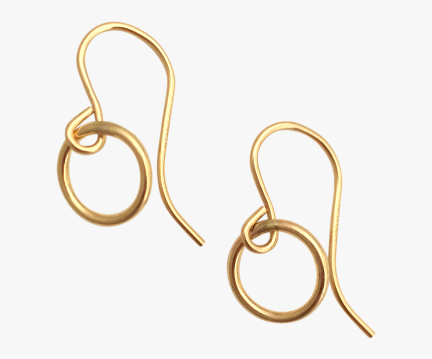 Small Gold Open Circle Earrings, A Box For My Treasure - Earrings, HD Png Download