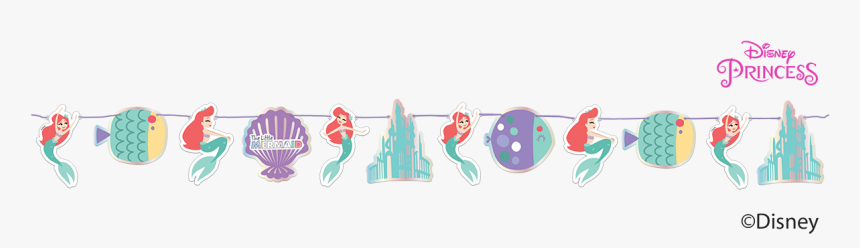 Disney Princess Ariel Under The Sea Party Paper Garland - Disney Princess Garlands Png, Transparent Png
