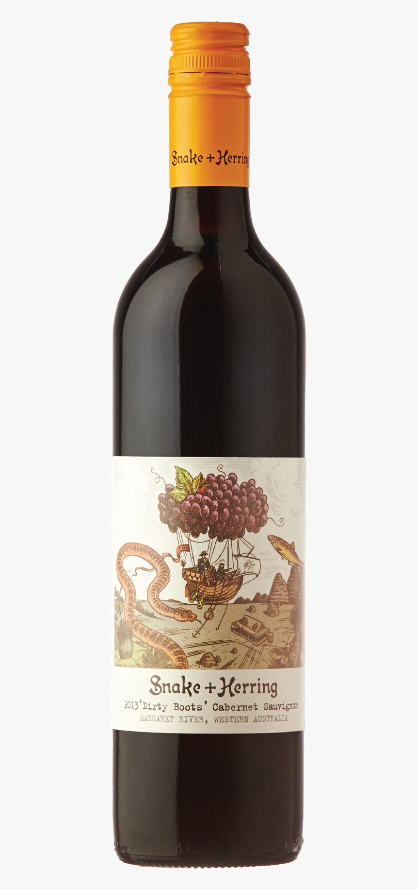 2015 Dirty - Snake And Herring Redemption Shiraz, HD Png Download