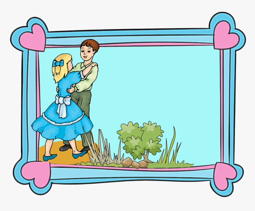 Moldura, Crianças, Menino, Menina, Dançando, Dança, HD Png Download