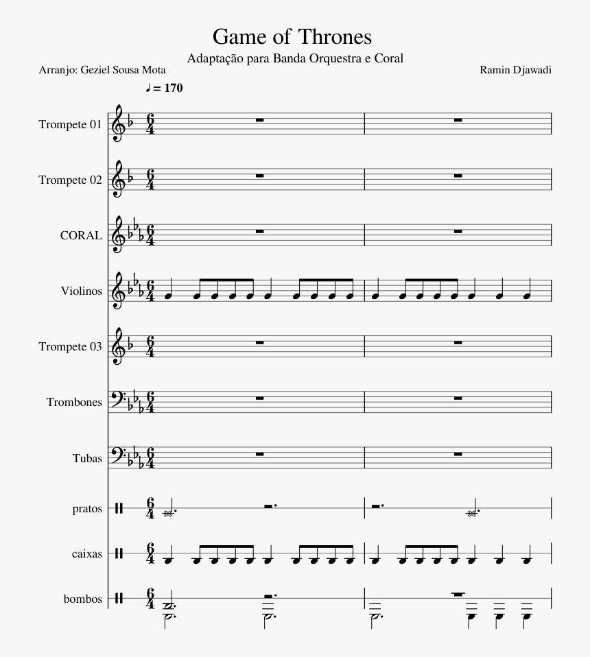 Transparent Tuba Banda Png - Sheet Music, Png Download