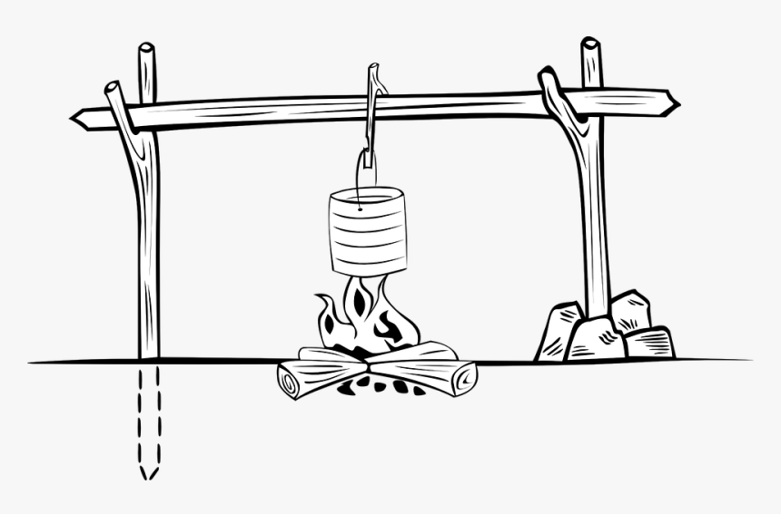 Transparent Bonfire Clipart Png - Полевая Каша На Костре, Png Download