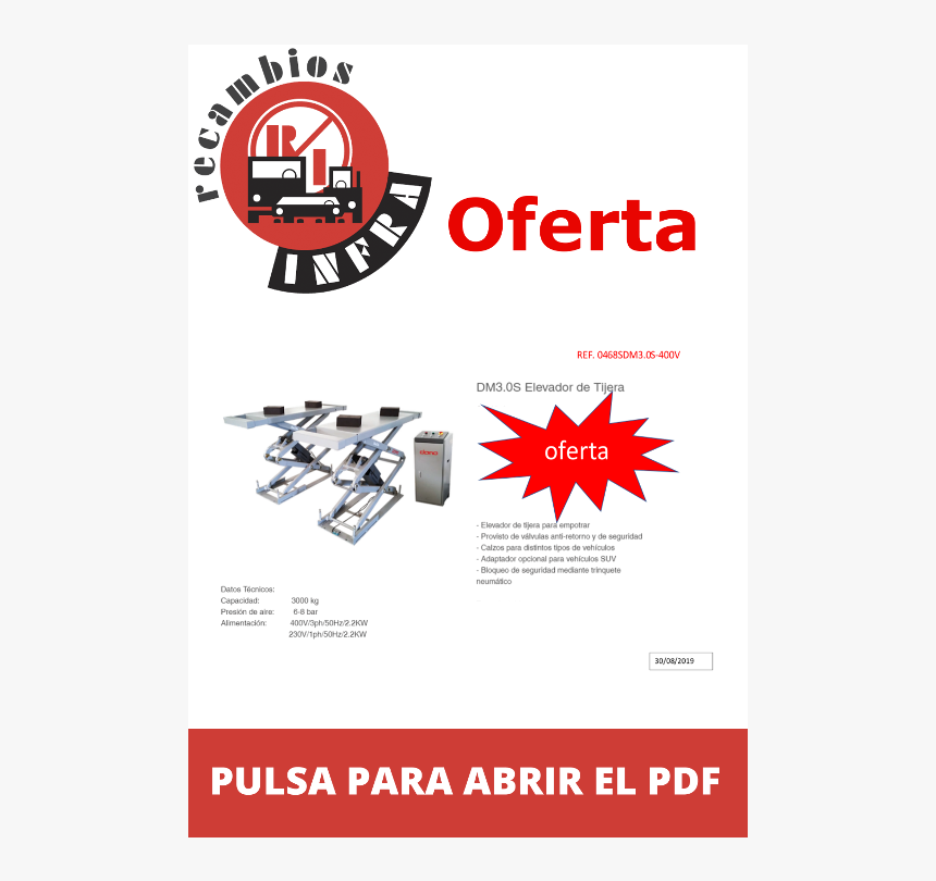 Recambios Infra Oferta Elevador - Online Advertising, HD Png Download