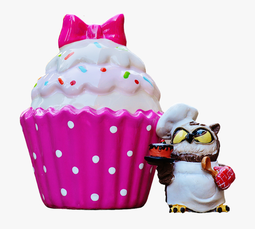 Baker, Cooking, Coffee, Cupcake, Owl, Cake - Küçük Oyuncak Pasta, HD Png Download