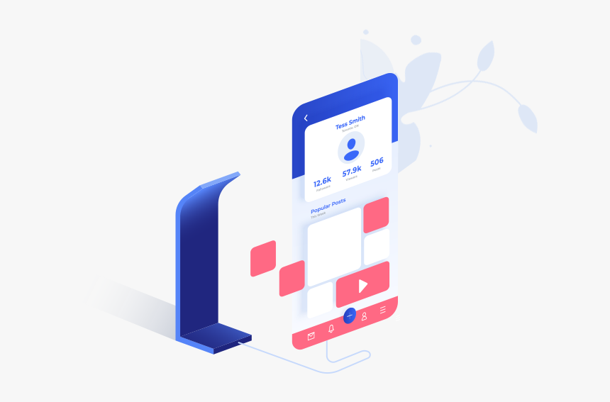 03 1 - Homepage - Isometric App Illustration, HD Png Download