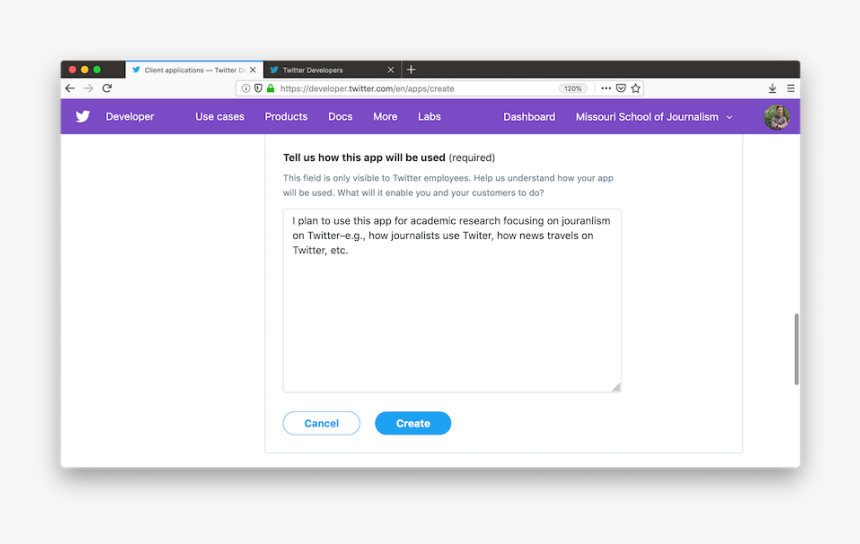 Create App - Web Browser Approval Rtweet For Twitter Api Access, HD Png Download