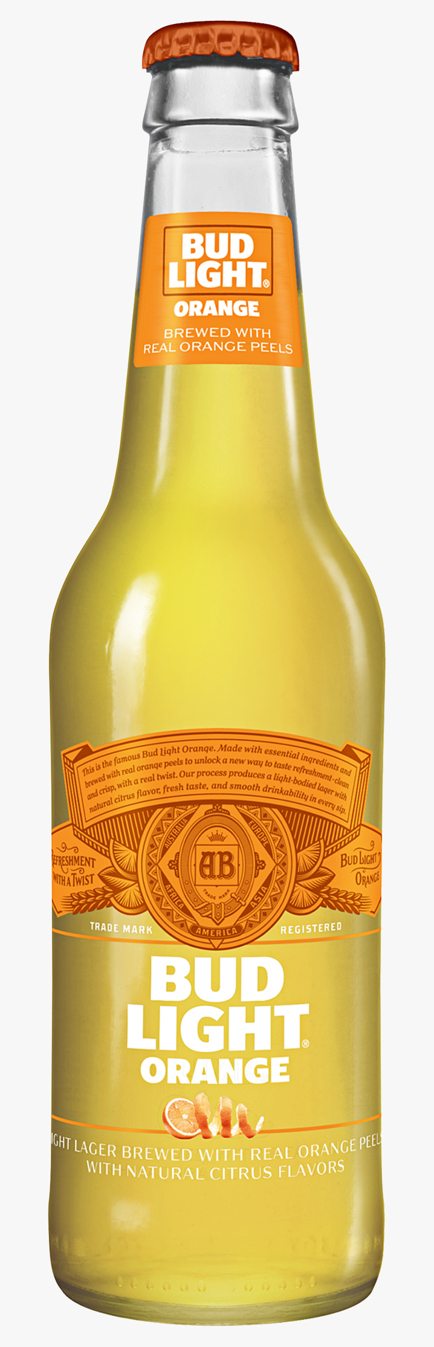 Transparent Bud Light Bottle Png - Orange Beer Bud Light, Png Download