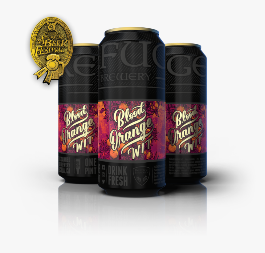 Blood Orange Wit With Medal Refuge - Refuge Blonde Ale, HD Png Download