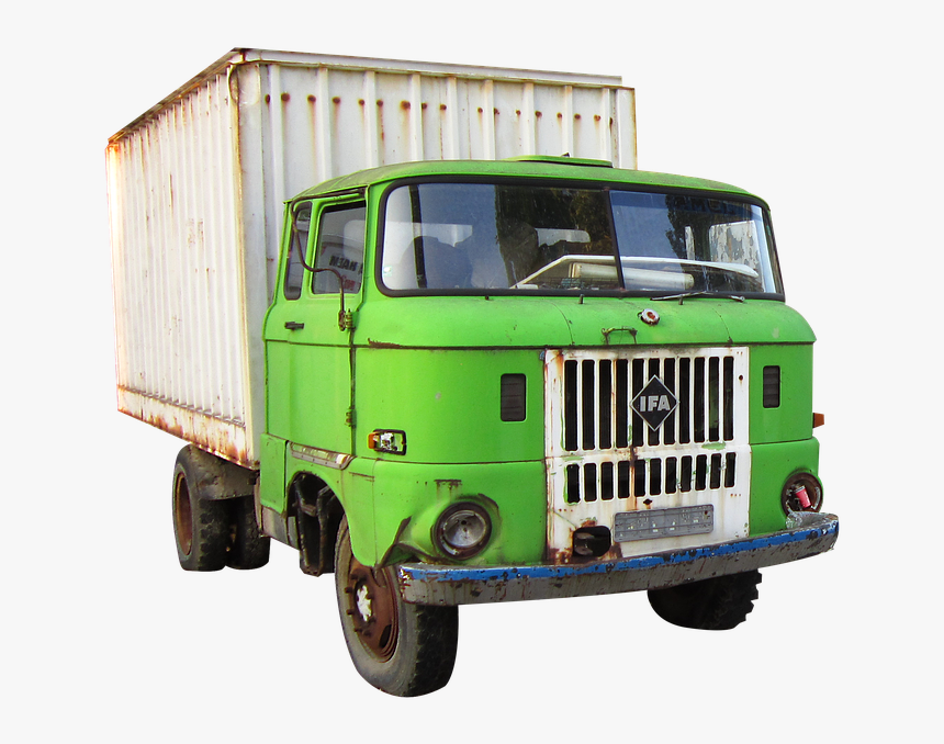 Truck, Old, Old Truck, Ifa, Ifa W 50, Green, Rust - Trailer Truck, HD Png Download
