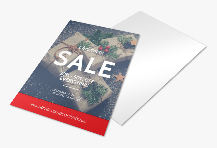 Christmas Sale Holiday Marketing Flyer Template Preview - Christmas Card, HD Png Download