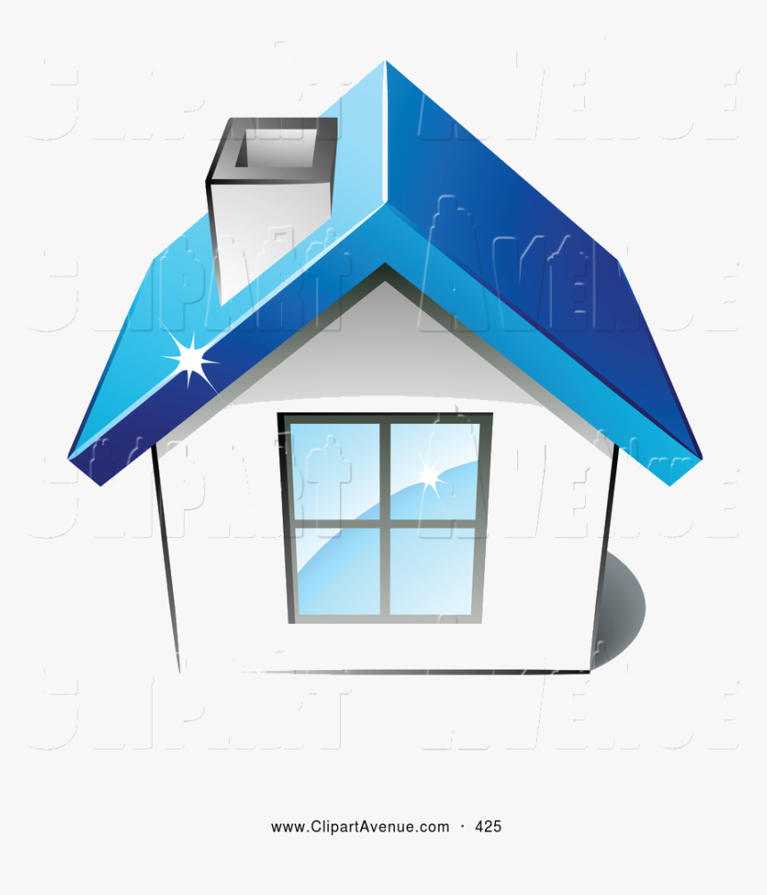 Roof Avenue Clipart Of Little White Home With Big Window - Save Energy Home Png, Transparent Png