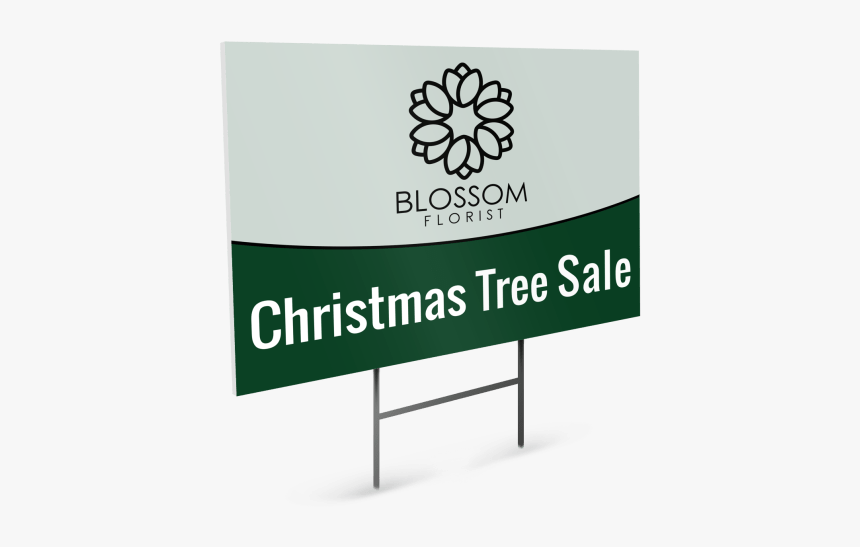 Green Christmas Tree Sale Yard Sign Template Preview - Sign, HD Png Download