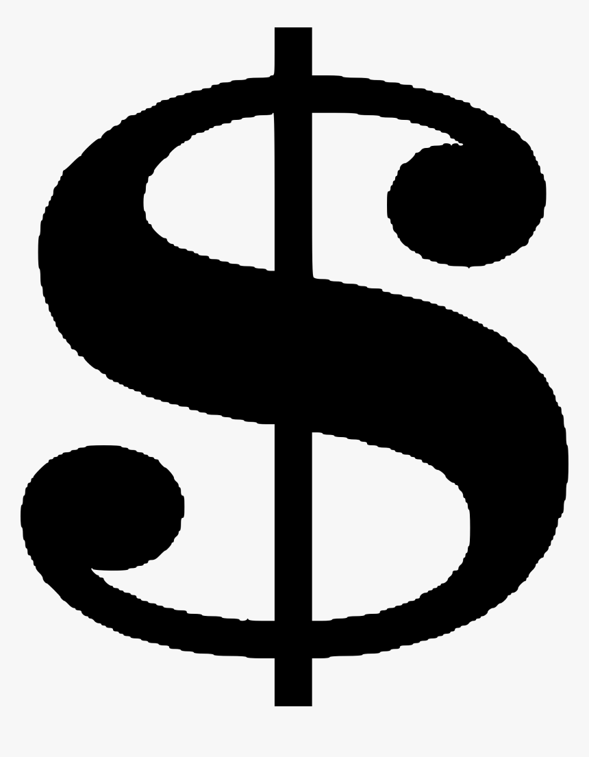 Money 10 Clip Arts - Dollar Sign Clipart Black And White, HD Png Download