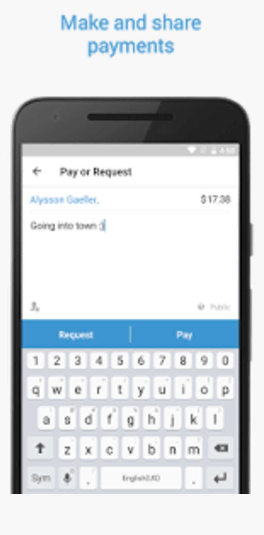 Venmo - Venmo - Venmo - Venmo - Venmo Payment Request - Samsung J5 2016 Message, HD Png Download