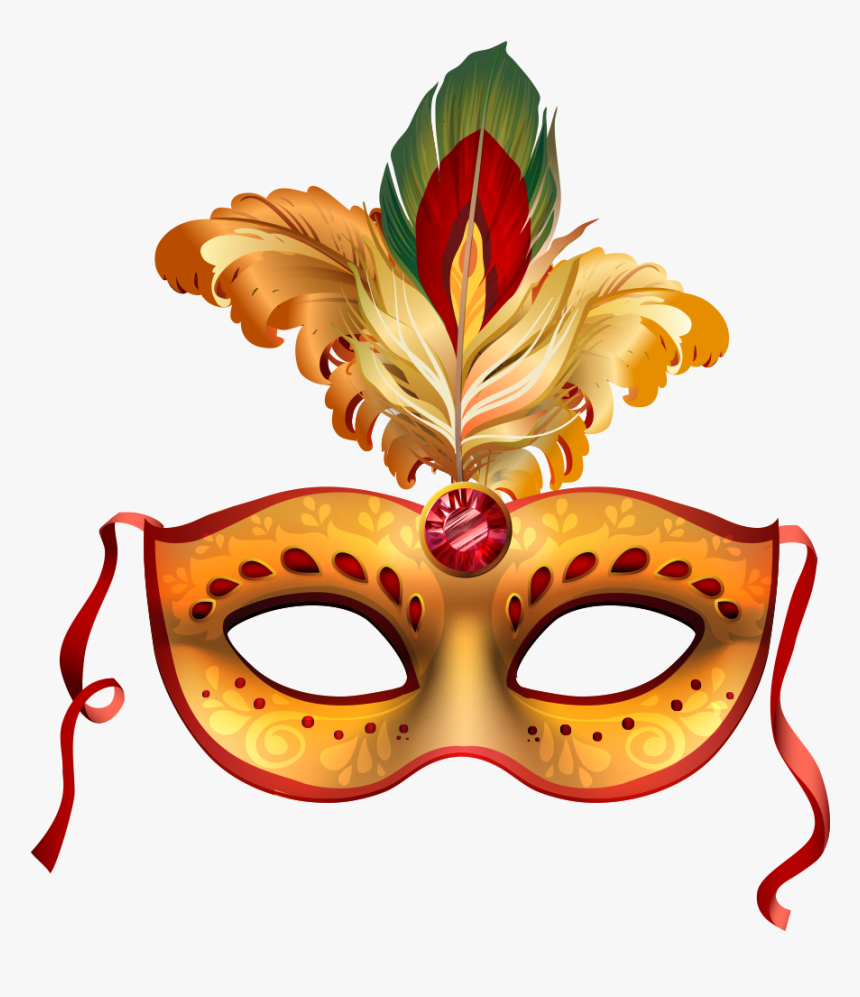 Mardi Venice Carnival Gras Mask Brazilian Party Clipart - Mask Party Png, Transparent Png
