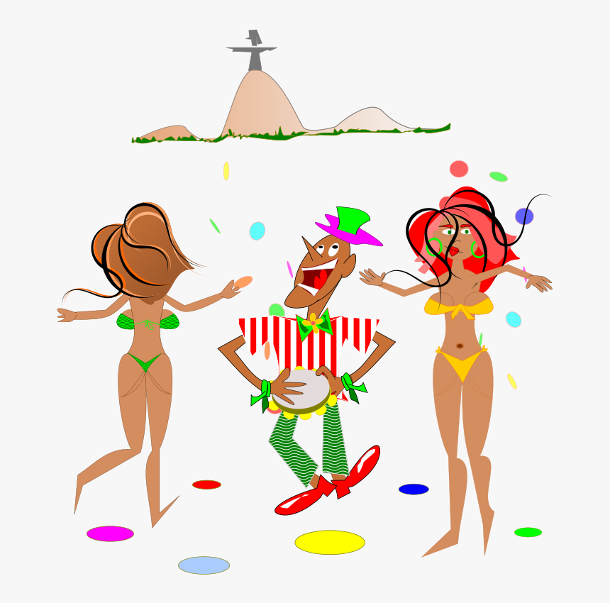 Carnaval No Rio - Cartoon Carnaval De Rio, HD Png Download