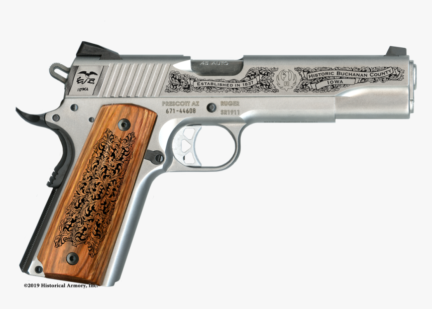 1911 Engraved Slide Name, HD Png Download