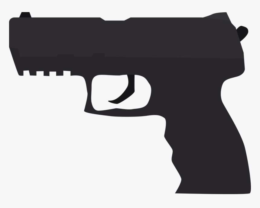 Pistol, Crime, Weapon, Criminal Case, Offence, Shoot - Gun Silhouette, HD Png Download